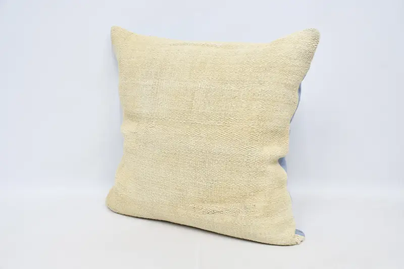 Natural Pillow Sham, Interior Designer Pillow, Couch Pillow Sham, Kilim Pillow, Vintage Kilim Pillow, 32x32 White Cushion, Pillow Case - 4