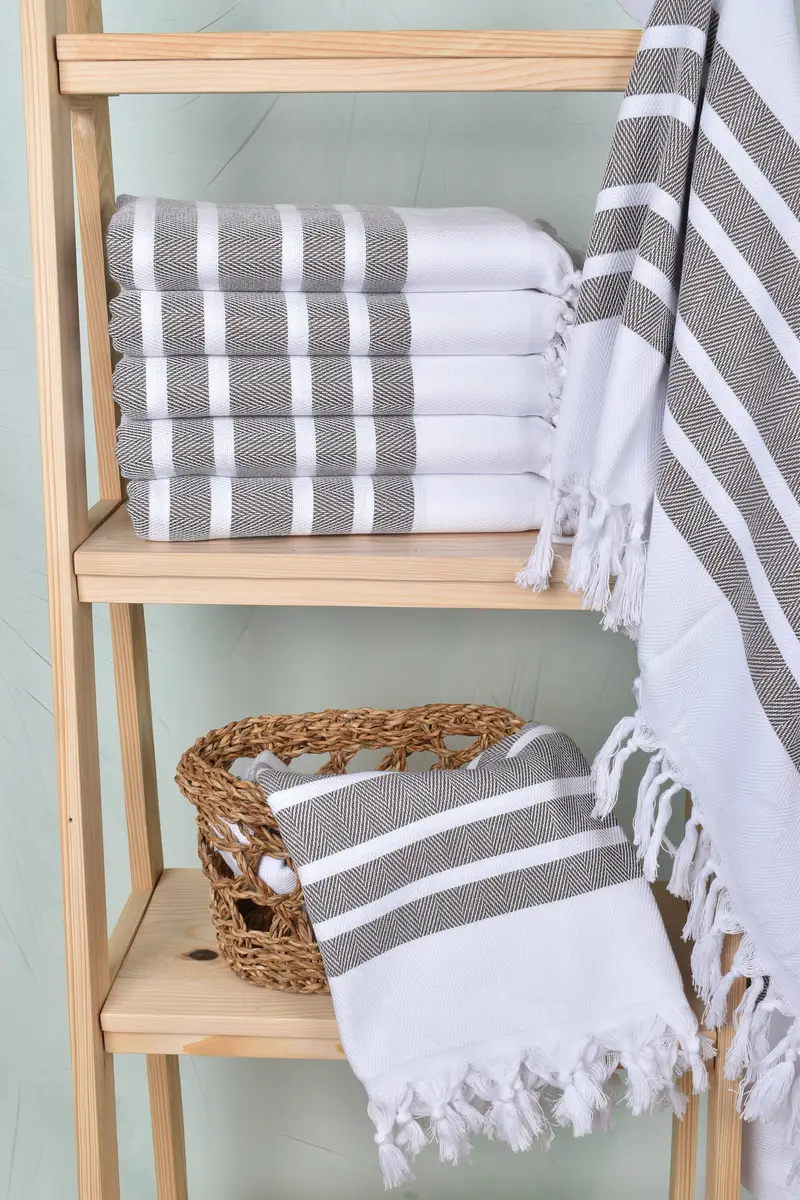 70x40 Cotton Herringbone Towel, Personalized Gift, Custom Gift, Bridesmaid Gift, Travel Towel, Bathroom Towel, Peshtemal Towel USA, Beach Towel Bulk - 3