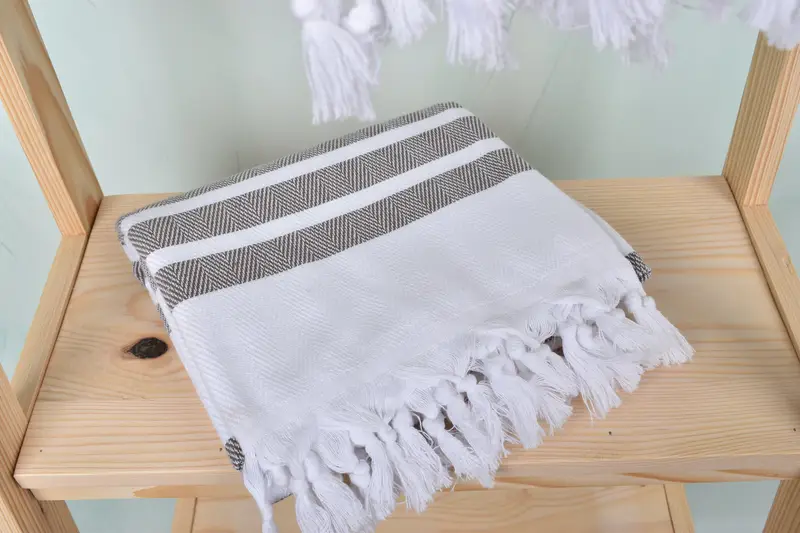70x40 Cotton Herringbone Towel, Personalized Gift, Custom Gift, Bridesmaid Gift, Travel Towel, Bathroom Towel, Peshtemal Towel USA, Beach Towel Bulk - 5