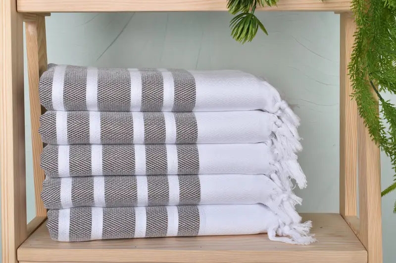 70x40 Cotton Herringbone Towel, Personalized Gift, Custom Gift, Bridesmaid Gift, Travel Towel, Bathroom Towel, Peshtemal Towel USA, Beach Towel Bulk - 2