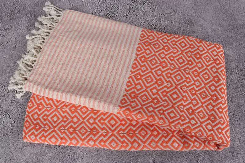 Handmade Gift, Gym Towel, Turkish bath towel, 76x38 Cotton Diamond Towel, Quick-dry towel, Bridesmaid Favors, Turkish fouta towel for outdoor use - 6