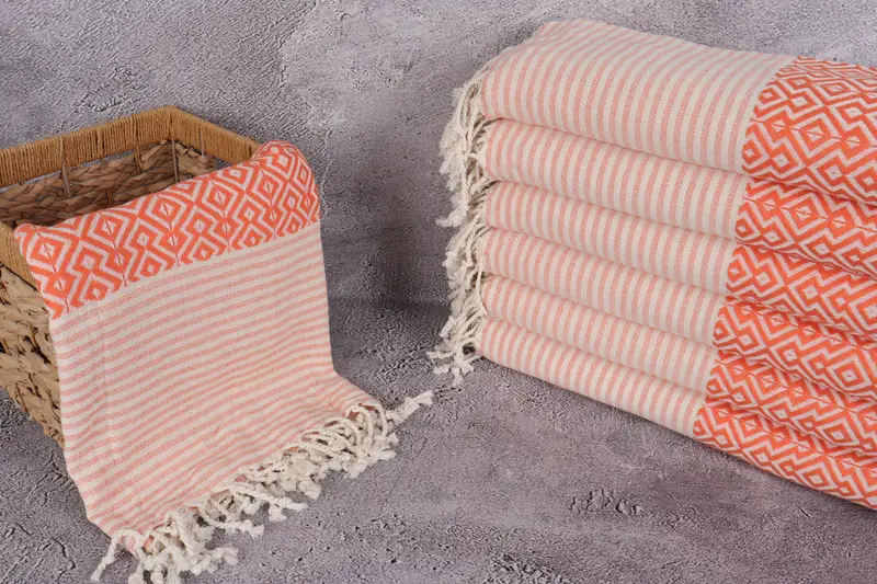 Handmade Gift, Gym Towel, Turkish bath towel, 76x38 Cotton Diamond Towel, Quick-dry towel, Bridesmaid Favors, Turkish fouta towel for outdoor use - 3