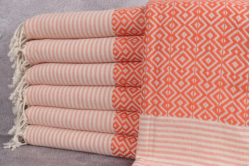 Handmade Gift, Gym Towel, Turkish bath towel, 76x38 Cotton Diamond Towel, Quick-dry towel, Bridesmaid Favors, Turkish fouta towel for outdoor use - 1