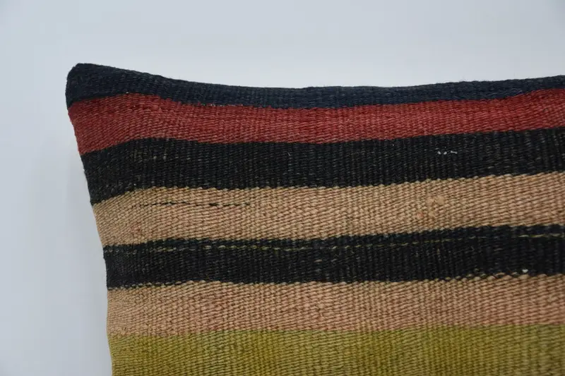 Home Decor Pillow, Cotton Cushion Cover, Handmade Kilim Cushion, Vintage Pillow, 12x24 Green Pillow Cover, Pillow, Bolster Pillow Sham - 2