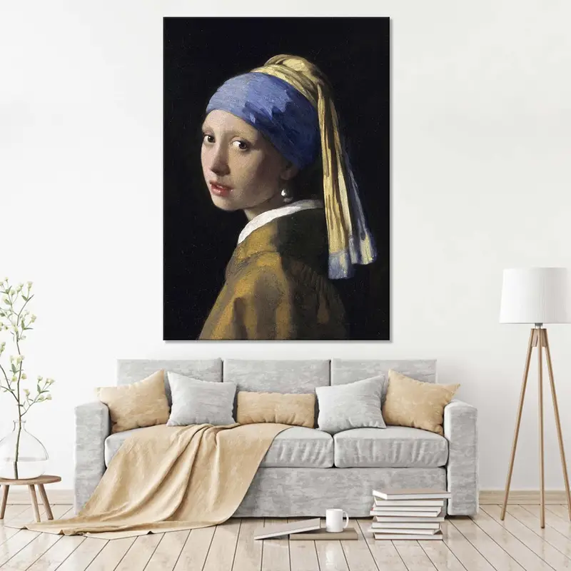 Johannes Vermeer Girl With a Pearl Earring, Fine Art Famous, Living Room Wall Art, Oil Painting Print, Vermeer Print, Vintage Wall Art, - 7