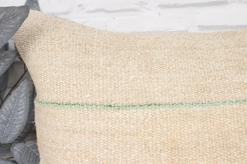 20x28 Beige Pillow Sham, Kilim Pillow, Tribal Pillow Cover, Boho Pillow, Vintage Kilim Throw Pillow, Pillow Case, Art Deco Cushion - 2