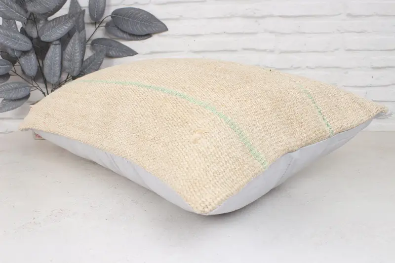 20x28 Beige Pillow Sham, Kilim Pillow, Tribal Pillow Cover, Boho Pillow, Vintage Kilim Throw Pillow, Pillow Case, Art Deco Cushion - 6