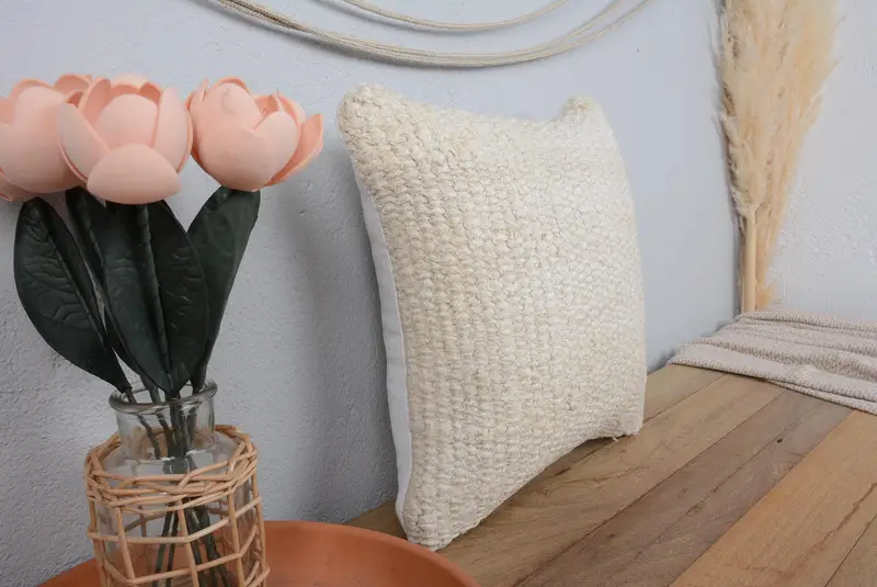 Pillow Sham, 14x14 White Pillow Cover, Wholesale Pillow Sham, One Of A Kind Cushion, Kilim Pillow Cover, Home Decor Pillow, Boho Pillow Sham Cover - 1