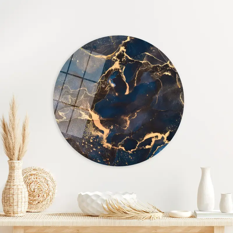 Luxuriöse abstrakte Marmor-Leinwand: Moderner, schimmernder, eleganter Kunstdruck