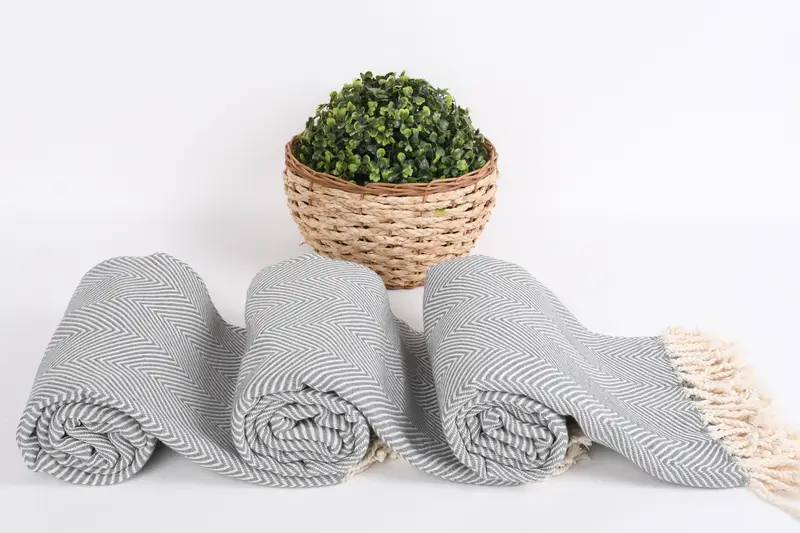 Sand-resistant towel, Quick-Dry Beach Towel, Quick-dry towel, Home Decor Towel, Custom Wedding Gift From Bridesmaid, 70x40 Cotton Herringbone Towel - 8