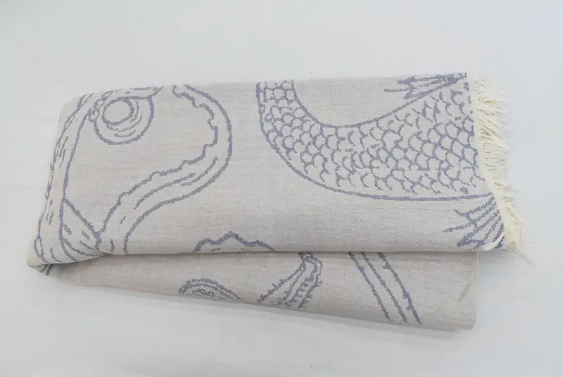 Bachelorette Gifts, Decorative Blanket, Wedding Favors, 96x76 Cotton Sea Creatures and Mermaid Design Towel, Spooky Bachelorette Party, Grandma Gift - 2