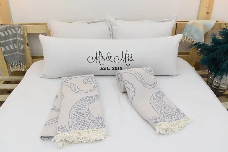 Bachelorette Gifts, Decorative Blanket, Wedding Favors, 96x76 Cotton Sea Creatures and Mermaid Design Towel, Spooky Bachelorette Party, Grandma Gift - 3