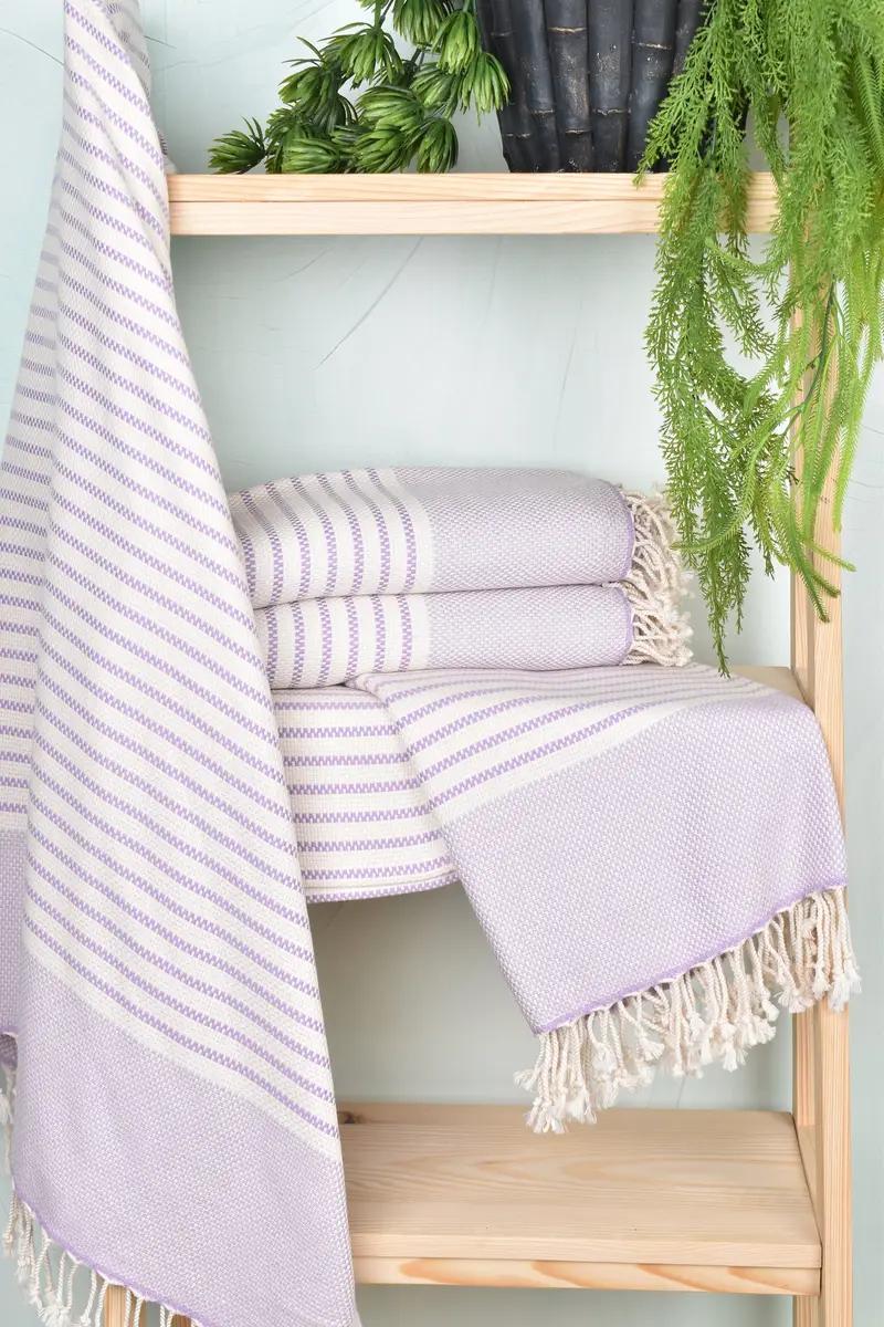 76x40 Cotton Striped Towel, Bridal Party Gifts, Best Friend Gift, Embroidered Turkish Towel, Home Decor Gifts, Thin towel, Bachelorette Towel - 6