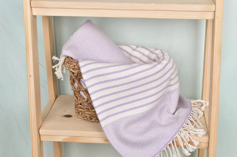 76x40 Cotton Striped Towel, Bridal Party Gifts, Best Friend Gift, Embroidered Turkish Towel, Home Decor Gifts, Thin towel, Bachelorette Towel - 4