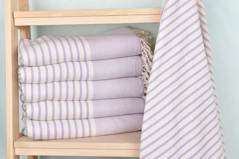 76x40 Cotton Striped Towel, Bridal Party Gifts, Best Friend Gift, Embroidered Turkish Towel, Home Decor Gifts, Thin towel, Bachelorette Towel - 2