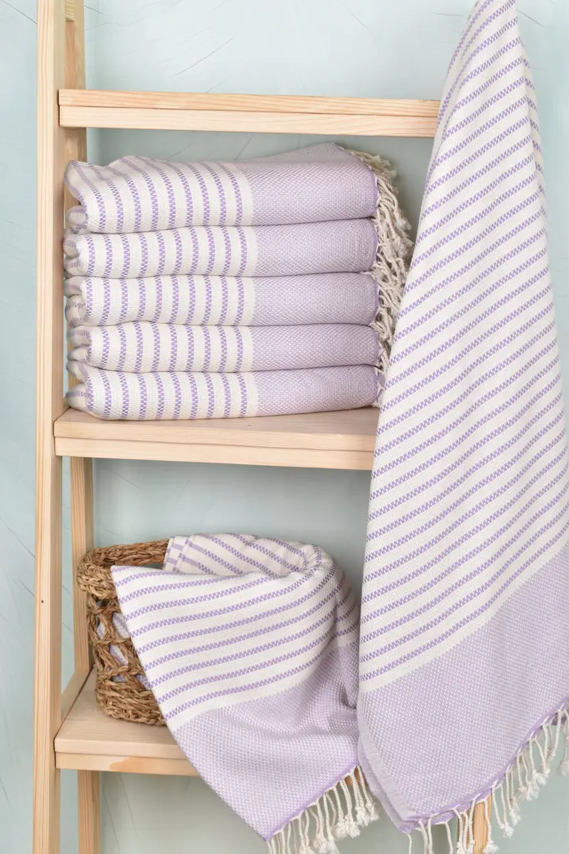 76x40 Cotton Striped Towel, Bridal Party Gifts, Best Friend Gift, Embroidered Turkish Towel, Home Decor Gifts, Thin towel, Bachelorette Towel - 3