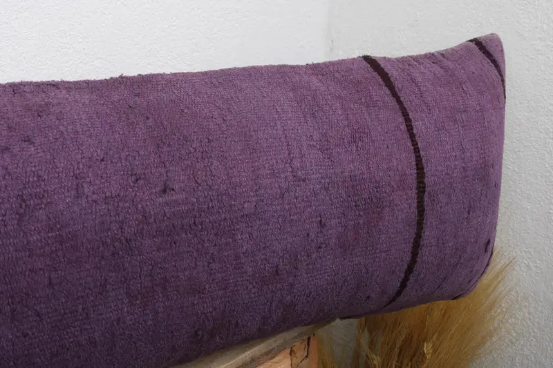 Interior Designer Pillow, Kilim Pillow Cover, Living Room Throw Pillow Case, 12x48 Purple Cushion Case, Pillow Cover, Throw Kilim Pillow - 5