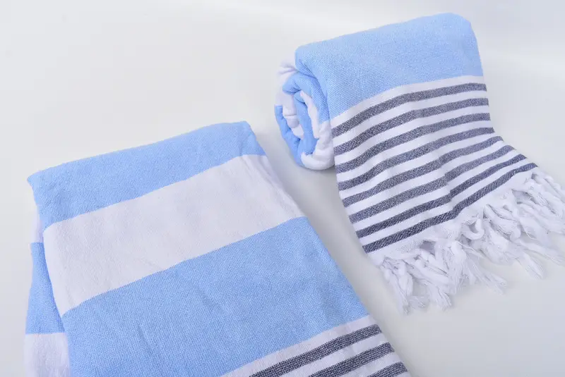 Quick-drying peshtemal towel for poolside, Turkish towel, 68x36 Cotton Striped Terry Towel, Sand-free towel, Valentines Gift, Bridesmaid Gifts - 7