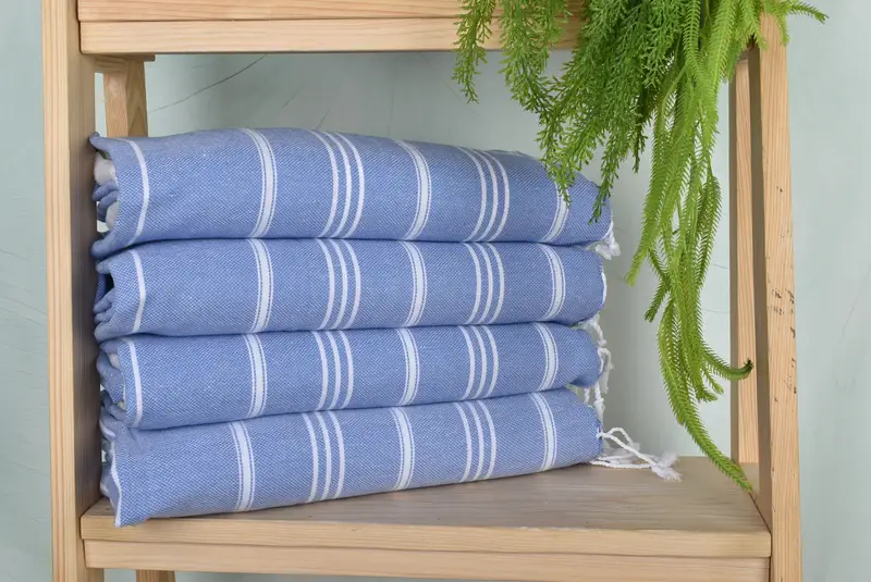 Summer Gift, Custom Hand Towel, Custom Turkish Towel, Monogrammed Hand Towel, Monogram Dish Towel, 40x24 Cotton Striped Towel, Personalized Gift - 1