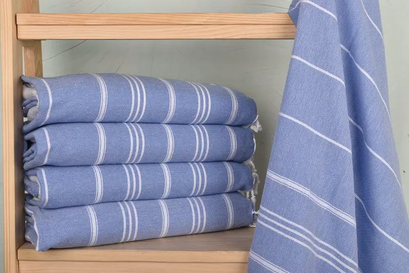 Summer Gift, Custom Hand Towel, Custom Turkish Towel, Monogrammed Hand Towel, Monogram Dish Towel, 40x24 Cotton Striped Towel, Personalized Gift - 2