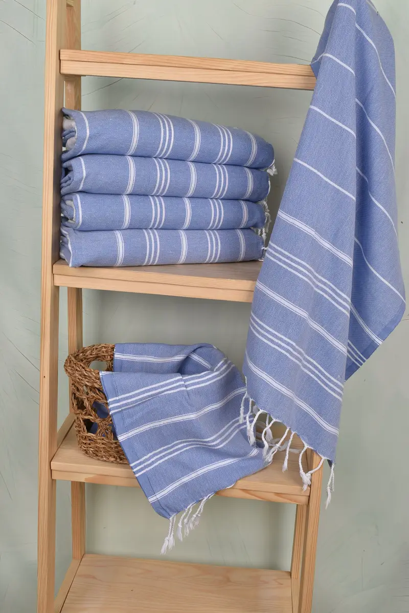 Summer Gift, Custom Hand Towel, Custom Turkish Towel, Monogrammed Hand Towel, Monogram Dish Towel, 40x24 Cotton Striped Towel, Personalized Gift - 3