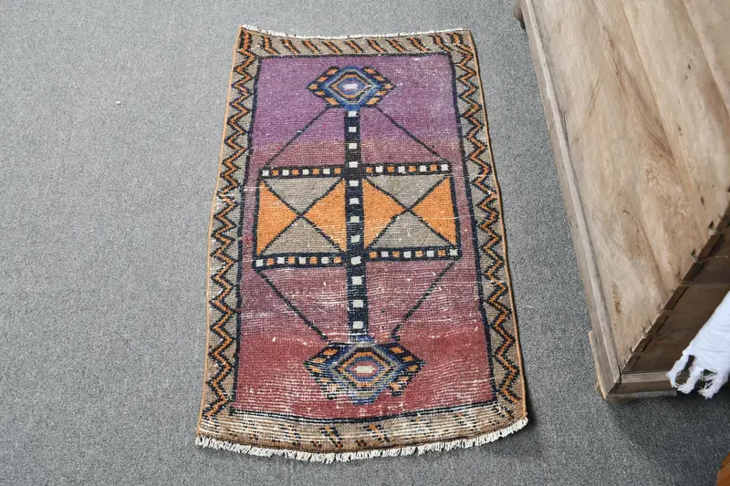 Mor Kamuflaj Halı, 1,8x3,2 ft Yeşil Vurgulu