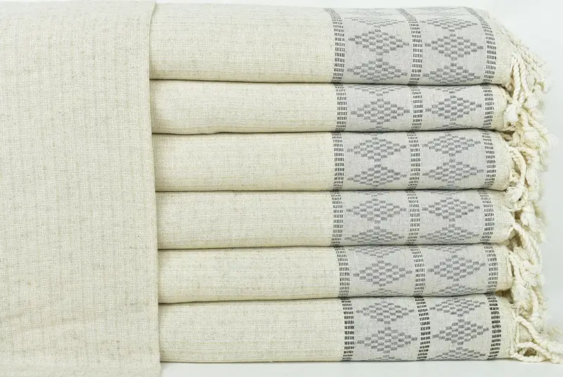 Organic Throw, Personalized Blanket, Best Friend Wedding Gift, Valentines Day Gift Idea, Woven Blanket, Bedspread, 100x88 Linen Kilim Design Towel