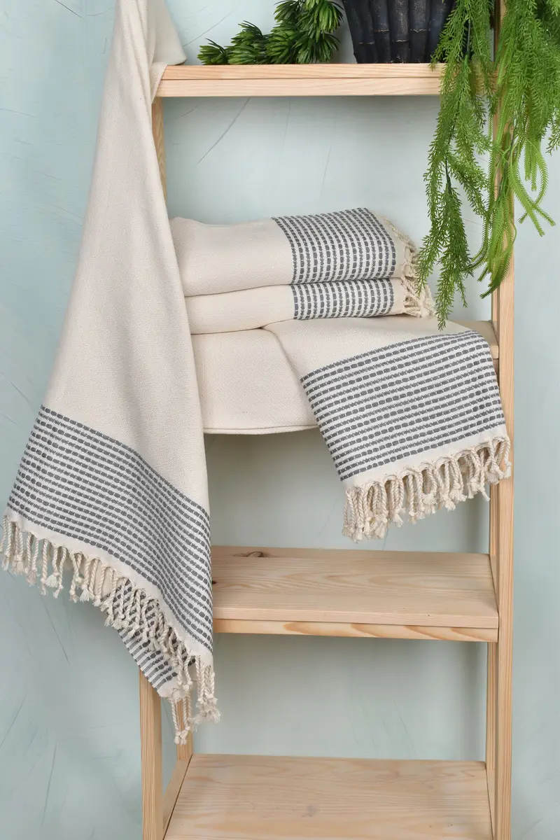 70x36 Cotton Striped Towel, Lightweight towel, Bachelorette Party Decorations, Bridesmaid Favors, Personalized Wedding Gift, Wedding Towel - 7