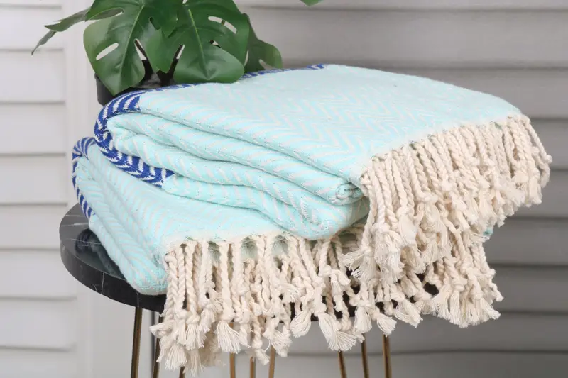 Wedding Gifts Towel, Cotton towel, Bridal Party Gifts, 70x40 Cotton Chevron Towel, Wedding Towel, Yoga Towel, Bridal Shower Gift, Hammam Towel USA - 3