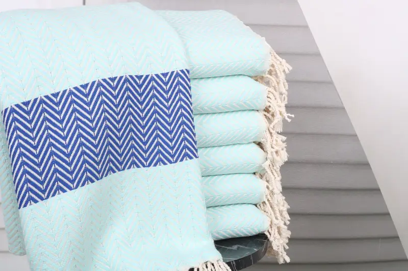 Wedding Gifts Towel, Cotton towel, Bridal Party Gifts, 70x40 Cotton Chevron Towel, Wedding Towel, Yoga Towel, Bridal Shower Gift, Hammam Towel USA - 1
