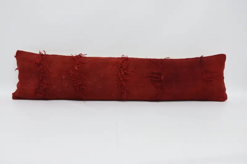 Vintage Pillow, Interior Designer Pillow, Vintage Kilim Throw Pillow, Designer Throw Pillow Case, Pillow Cover, 12x48 Red Cushion - 1