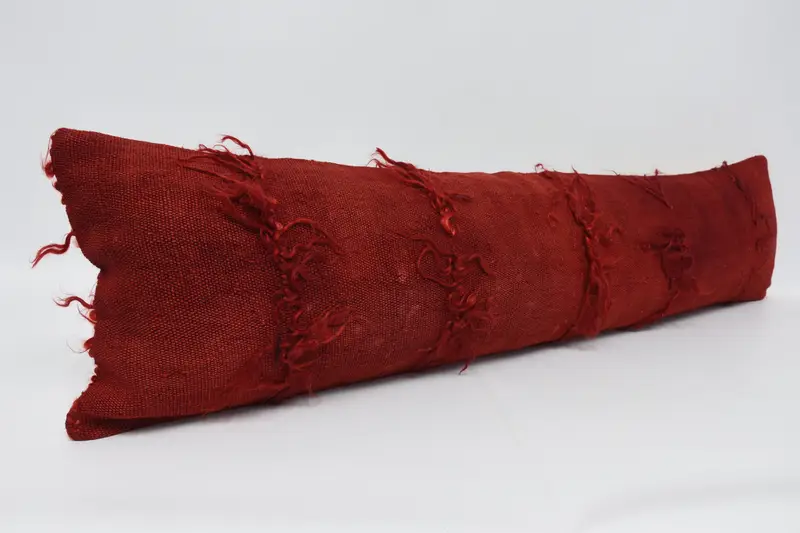 Vintage Pillow, Interior Designer Pillow, Vintage Kilim Throw Pillow, Designer Throw Pillow Case, Pillow Cover, 12x48 Red Cushion - 3