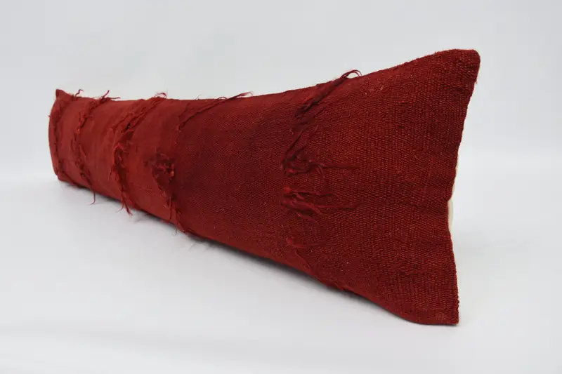 Vintage Pillow, Interior Designer Pillow, Vintage Kilim Throw Pillow, Designer Throw Pillow Case, Pillow Cover, 12x48 Red Cushion - 4