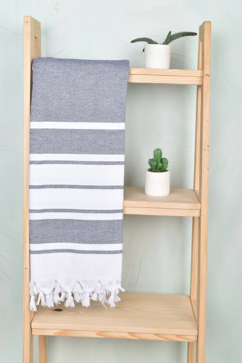Bridesmaid Gift, Custom Wedding Gift From Bridesmaid, Turkish towel, 68x36 Cotton Striped Terry Towel, Wedding Gift For Bride, Peshtemal Towel - 8