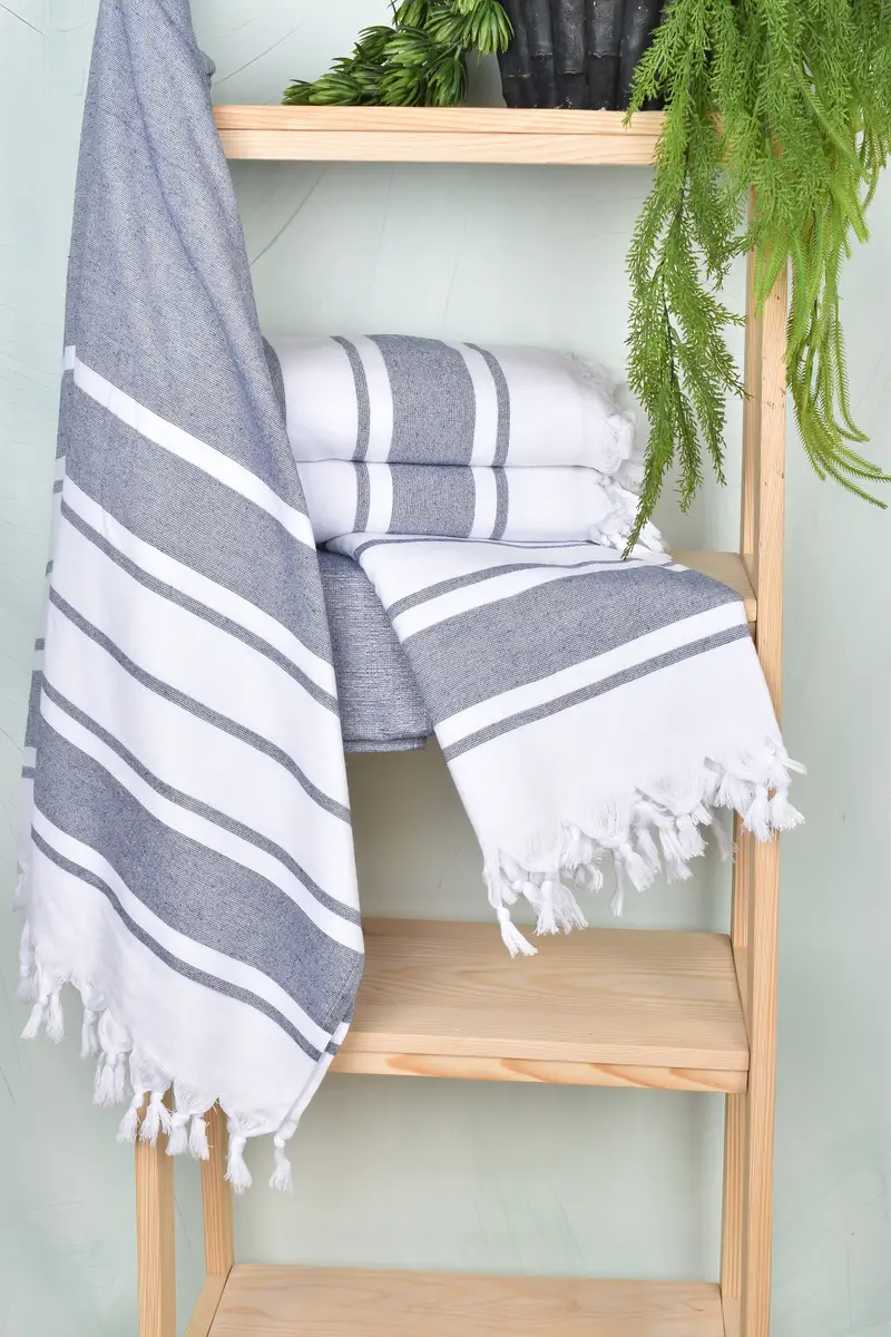 Bridesmaid Gift, Custom Wedding Gift From Bridesmaid, Turkish towel, 68x36 Cotton Striped Terry Towel, Wedding Gift For Bride, Peshtemal Towel - 6