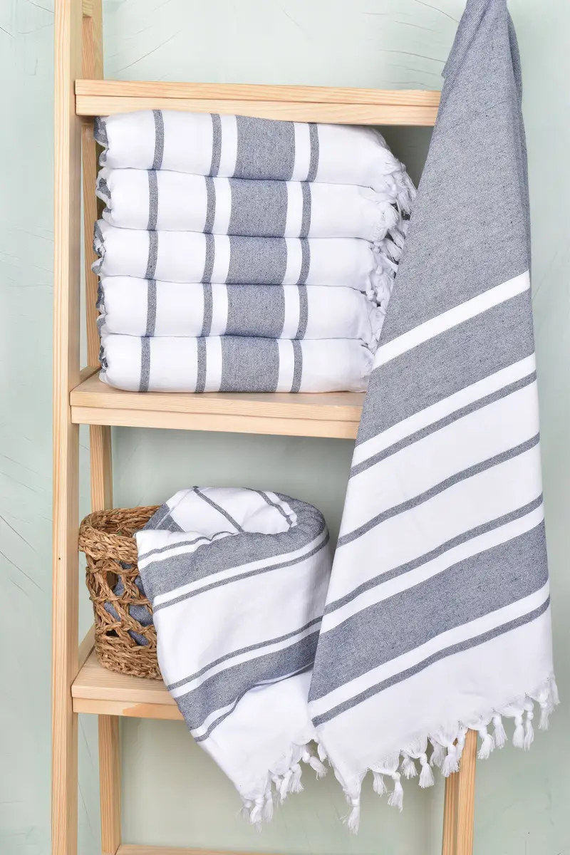 Bridesmaid Gift, Custom Wedding Gift From Bridesmaid, Turkish towel, 68x36 Cotton Striped Terry Towel, Wedding Gift For Bride, Peshtemal Towel - 3