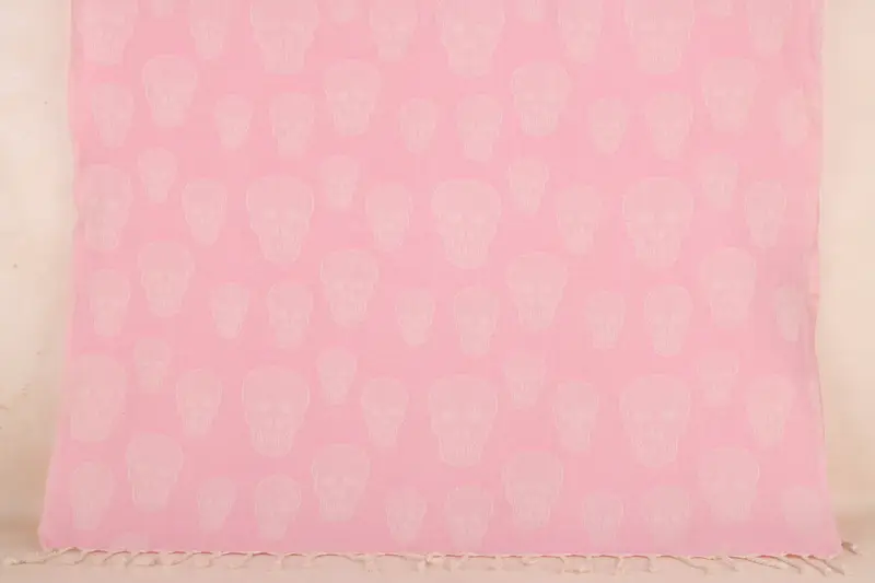 Organic Cotton Towel, Custom Beach Towel, Memorial Gift, Monogrammed Beach Towel, 68x36 Cotton Skull Patterned Towel, Bachelorette Party Gifts - 1
