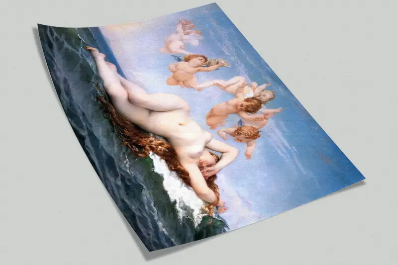 3d Wall Paper, Bright Wall Paper, Paper Wall Art, The Birth of Venus, Venüs Wall Art, Reproduction Wall Art, - 3