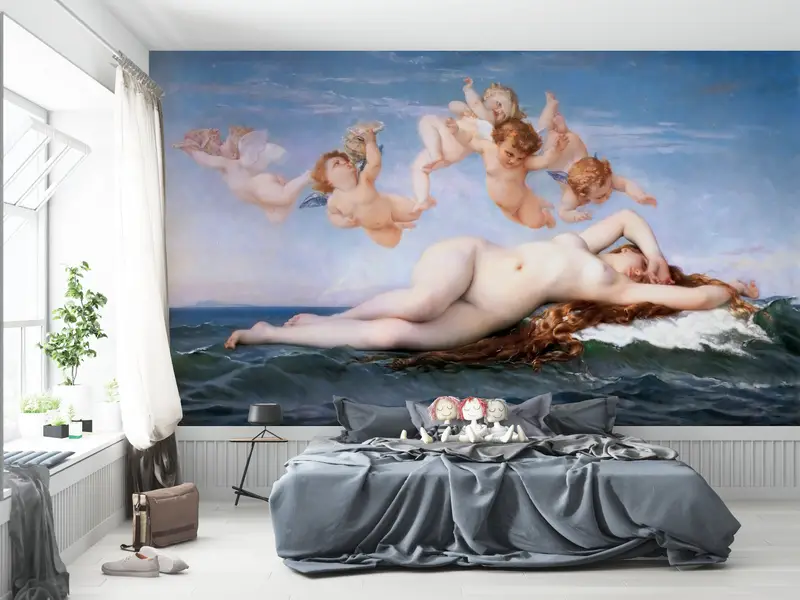 3d Wall Paper, Bright Wall Paper, Paper Wall Art, The Birth of Venus, Venüs Wall Art, Reproduction Wall Art, - 9