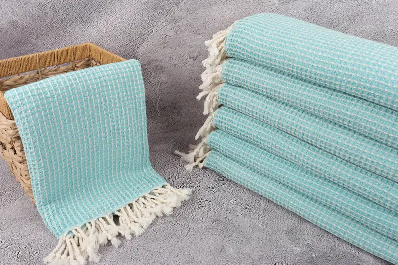 Bathroom Towel, 68x36 Cotton Waffle Towel, Bridal Shower Gift, Absorbent towel, Sand-resistant towel, Traditional Turkish peshtemal for hammam - 3