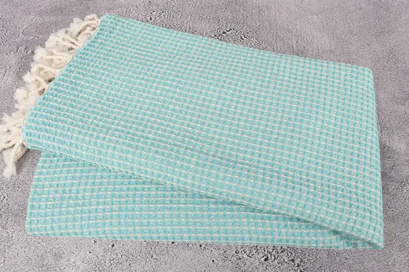 Bathroom Towel, 68x36 Cotton Waffle Towel, Bridal Shower Gift, Absorbent towel, Sand-resistant towel, Traditional Turkish peshtemal for hammam - 6