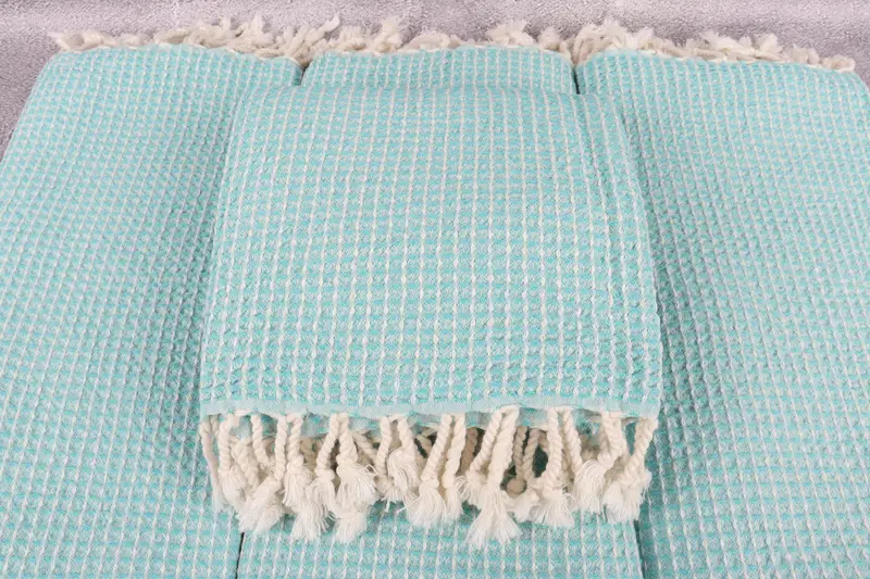 Bathroom Towel, 68x36 Cotton Waffle Towel, Bridal Shower Gift, Absorbent towel, Sand-resistant towel, Traditional Turkish peshtemal for hammam - 4