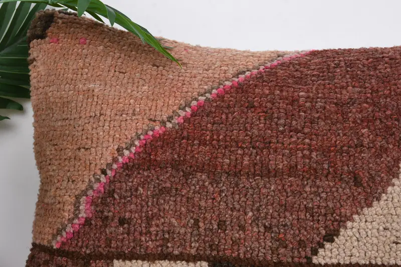 Sustainable Cushion Case, Cushion, 16x24 Brown Cushion Case, Vintage Kilim Throw Pillow, Kilim Pillow, Pillow for Couch, Lounge Throw Pillow Cover - 2
