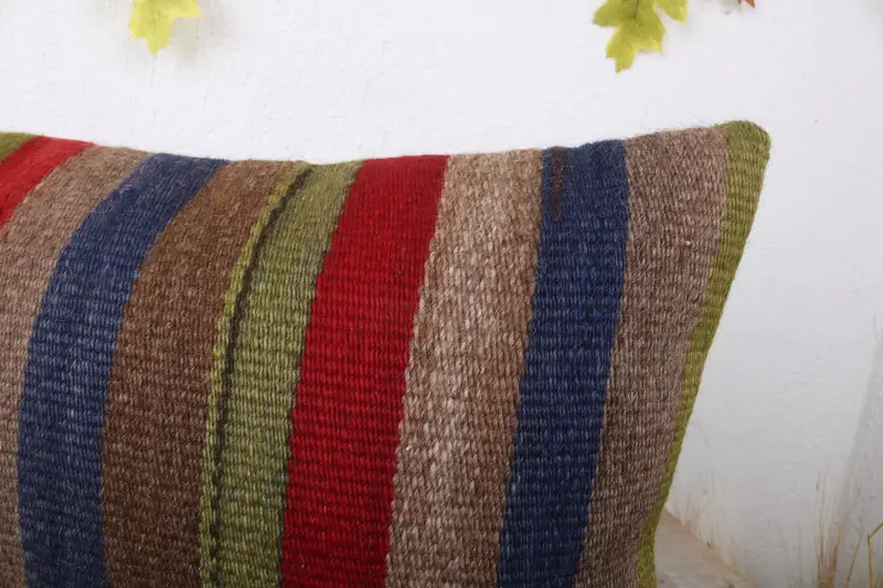 12x24 Red Cushion Case, Pillow Case, Antique Pillows, Vintage Kilim Pillow, Shabby Chic Pillow Case, Turkish Pillow, Pet Pillow Cover, Aztec Pillow - 5