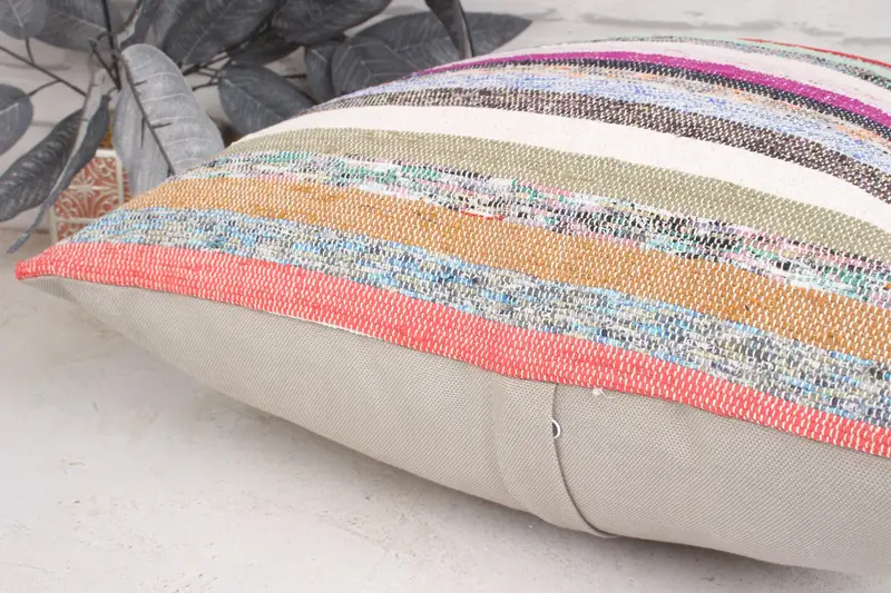 Ethnical Kilim Rug Pillow, Cushion Case, Home Decor Pillow, Turkish Bench Cushion Case, 20x20 White Pillow Cover, Boho Pillow - 7