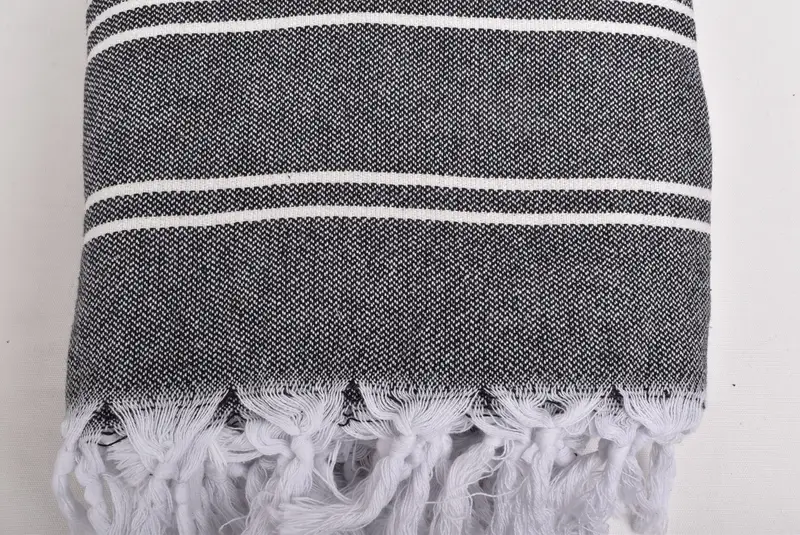 96x70 Cotton Striped Towel, Housewarming Gift, Valentines Day Gift For Him, Turkish Blanket, Turkish Towel Blanket, Boho Throw Blankets - 5