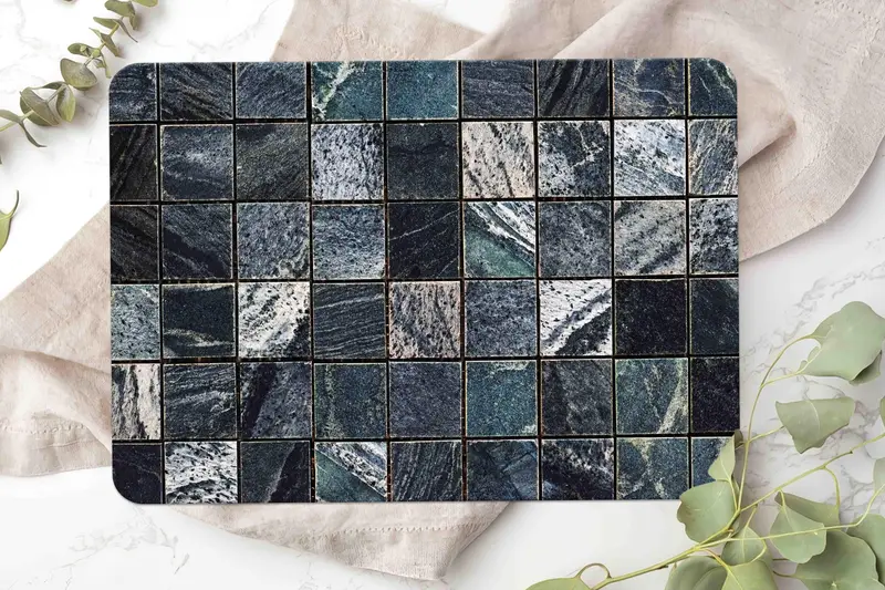 Tabla de cortar de vidrio de mármol abstracto, esencial para la cocina moderna