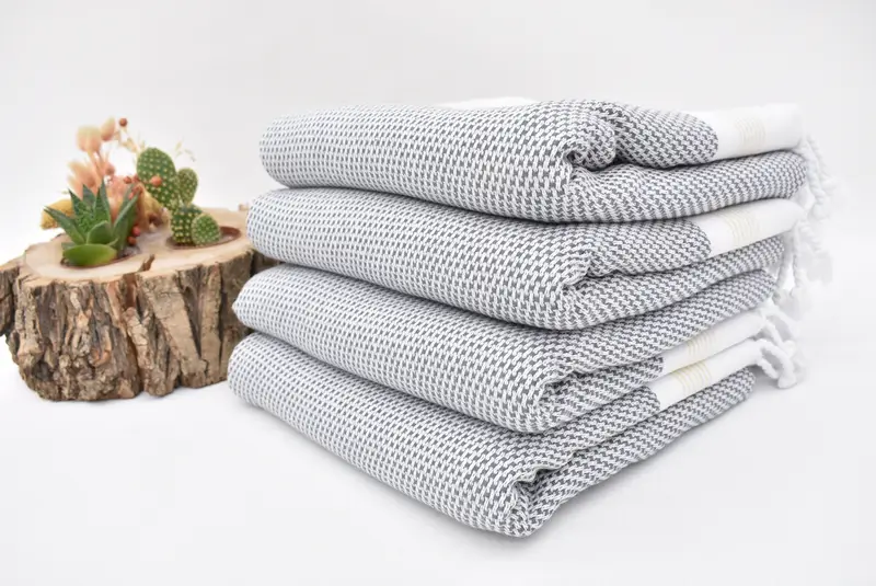 Eco-Friendly Turkish Towel, Sand-resistant towel, Gift For Him, 70x40 Cotton Striped Towel, Bridesmaid Gifts, Handmade Gift, Custom Wedding Towel - 3