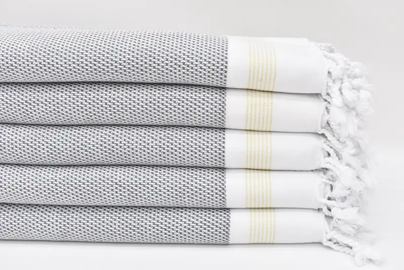 Eco-Friendly Turkish Towel, Sand-resistant towel, Gift For Him, 70x40 Cotton Striped Towel, Bridesmaid Gifts, Handmade Gift, Custom Wedding Towel - 1