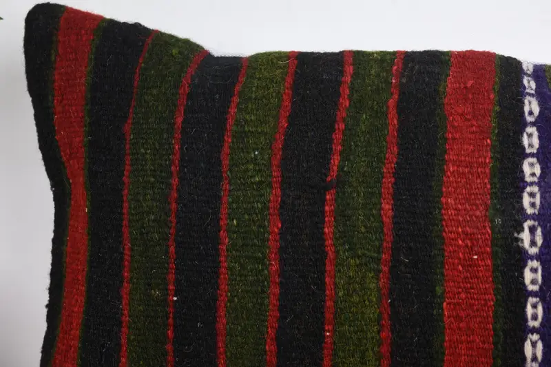 12x24 Green Cushion Case, Toss Pillow, Vintage Pillow, Cushion Case, Kilim Pillow, Chair Cushion Case, Vintage Kilim Throw Pillow - 2